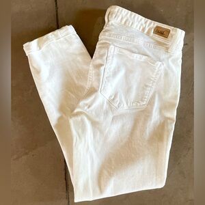 Paige kylie stretch crop white jeans size 31